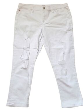 Hudson Plus Size White‎ Slim Fit Jeans Size 32